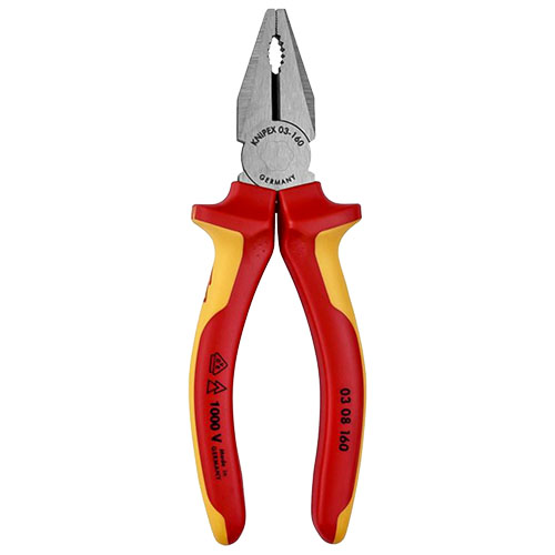  Knipex - 6 1/4&#39;&#39; Combination Pliers - 1000V Insulated (03 08 160 SBA)