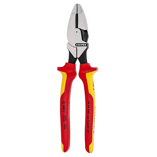  Knipex - 9 1/2&quot; High Leverage Lineman&#39;s Pliers New England Head - 1000V Insulated (09 08 240 US)