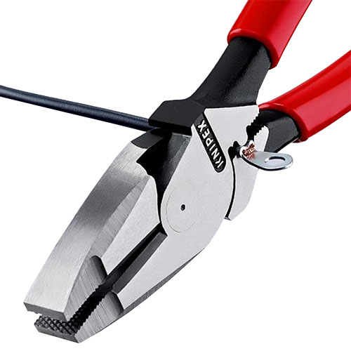 Photograph of Knipex - 9 1/2&#39;&#39; High Leverage Lineman&#39;s Pliers New England w/ Tape Puller &amp; Crimper (0911240)