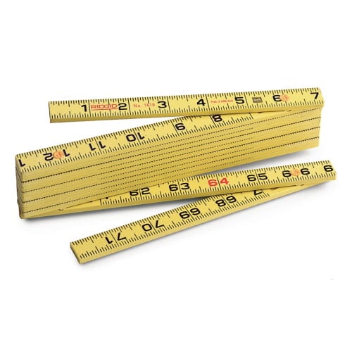 Ridgid Fiberglass Folding Ruler 6 Feet Outside-Reading 73365 (632-73365)