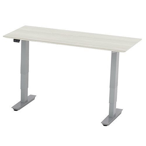 Photograph of the Safco Medina 48&quot; Non-Handed Straight Bridge with 3-Stage Height Adjustable Base - (5 Colors Available) includes (1) MNBDG Straight Bridge, (1) 2-Stage ML-Series Height-Ajustable Base with (1) pair of 18&quot; feet with brackets; or (1) 3-Stage ML-Series Height-Adjustable Base with (1) pair of 18&quot; feet with brackets.