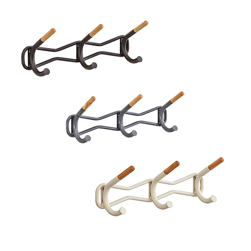  Safco Family Coat Wall Rack - 3 Hook - (3 Colors Available)