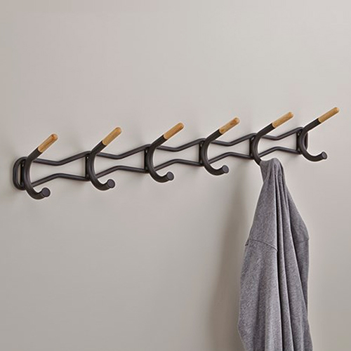 Photograph of the Safco Family Coat Wall Rack - 6 Hook - (3 Colors Available)
