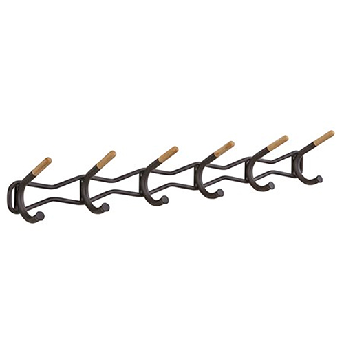 Photograph of the Safco Family Coat Wall Rack - 6 Hook - (3 Colors Available) 