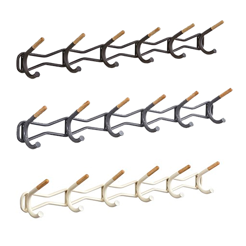  Safco Family Coat Wall Rack - 6 Hook - (3 Colors Available)