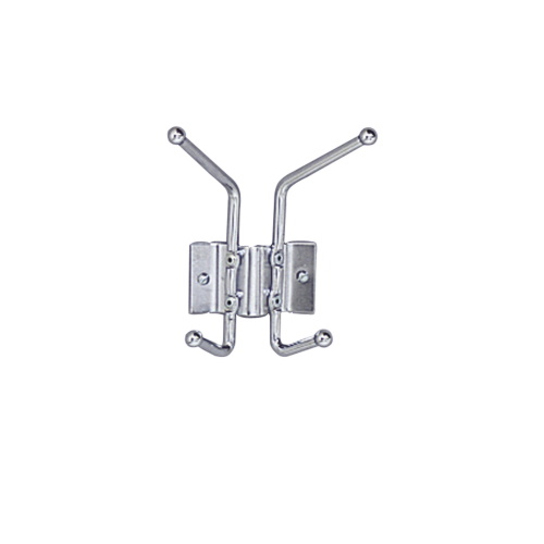 Safco Wall Rack Coat Hook, 2-Hook (Qty. 12), Chrome - 4160