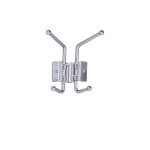 Safco Wall Rack Coat Hook, 2-Hook (Qty. 12), Chrome - 4160 ET11303