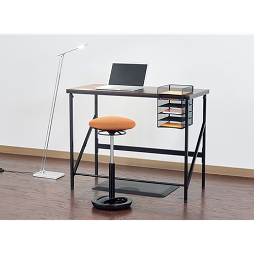 Photograph of the Safco Onyx Horizontal Hanging Storage, Black - 3240BL features 1 desktop tray and 4 underdesk trays for sorting letter-size documents, folders and files.