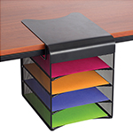 Safco Onyx Solid Top Horizontal Hanging Storage, Black - 3242BL ET11392