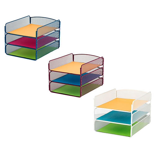  Safco Onyx Triple Tray - (3 Colors Available)