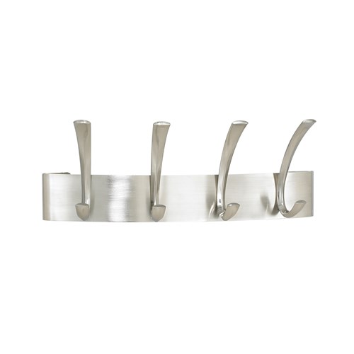  Safco Metal Coat Rack 4 Hook - 6 Pack, Silver - 4205SL