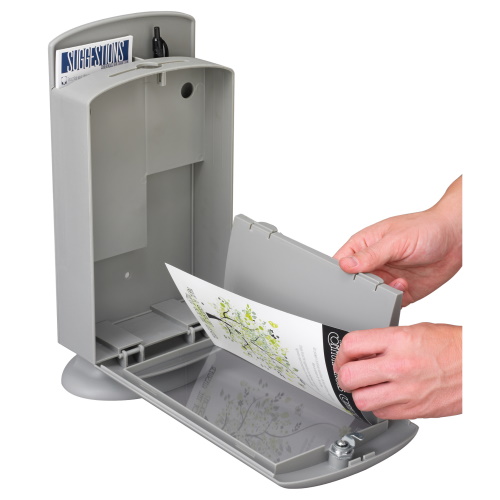 Photograph of Safco Personalizable Suggestion Box, Gray - 4233GR