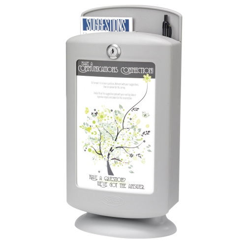  images/Safco-Office-Furniture-Engineering-Blueprint-Storage/Safco Personalizable Suggestion Box, Gray - 4233GR