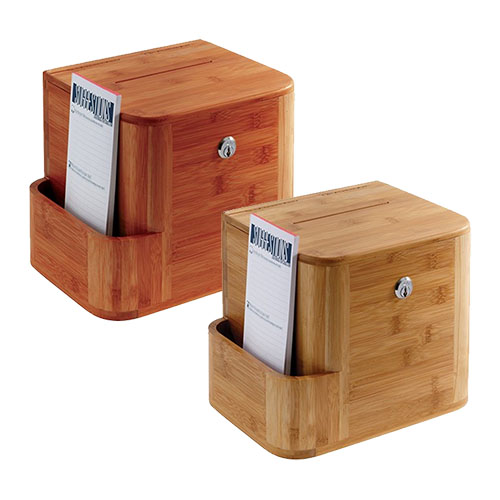 Safco Bamboo Suggestion Box - (2 Colors Available) 4237