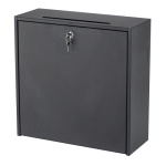 Safco 18" x 18" Wall-Mounted Interoffice Mailbox with Lock, Black - 4259BL ET11461
