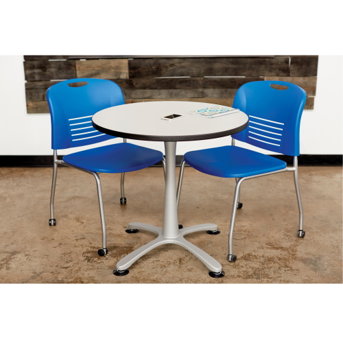 Photograph of the Safco Vy Straight Leg w/ Caster - 2 Pack - (3 Colors Available)