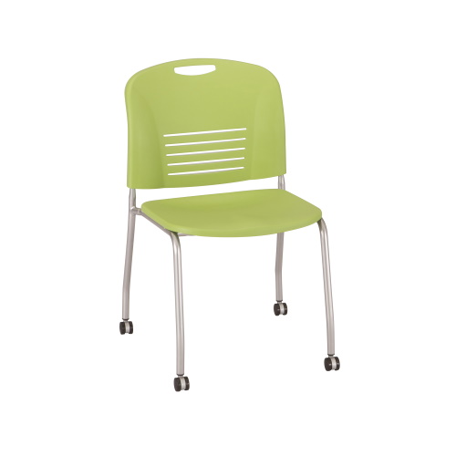 Photograph of the Safco Vy Straight Leg w/ Caster - 2 Pack - (Green) 4291