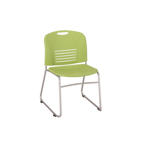 Photograph of the Safco Vy Sled Base Chair - 2 Pack - (Green) 4292 