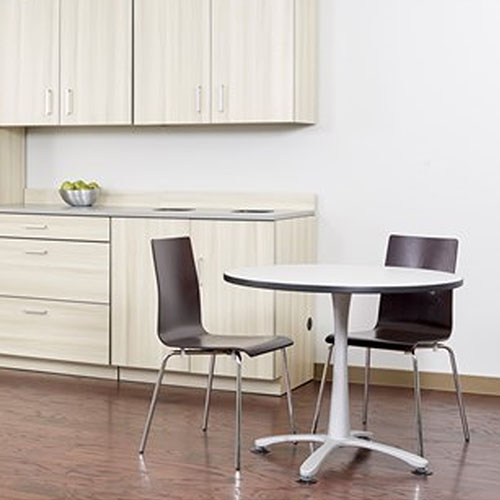 Photograph of Safco Bosk Stack Chair (Qty. 2) - (2 Colors Available) is stacked with features, from its solid beechwood seat and back with chrome frame to its clean, contemporary design, this chair cuts a striking silhouette in any office, break area or lobby.