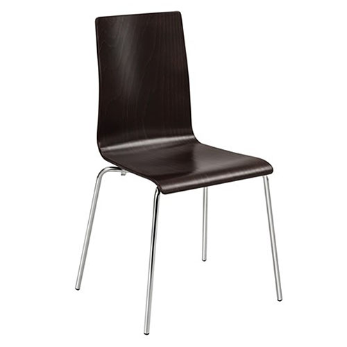 Photograph of Safco Bosk Stack Chair (Qty. 2) - (2 Colors Available) is stacked with features, from its solid beechwood seat and back with chrome frame to its clean, contemporary design, this chair cuts a striking silhouette in any office, break area or lobby.