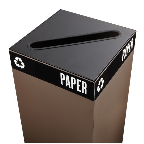  Safco Public Square Slot Lid, Black - 2987BL