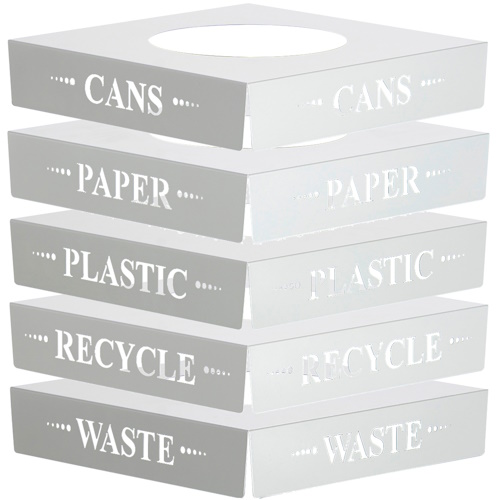  Safco Square-Fecta Lid, Silver - (5 Options Available)