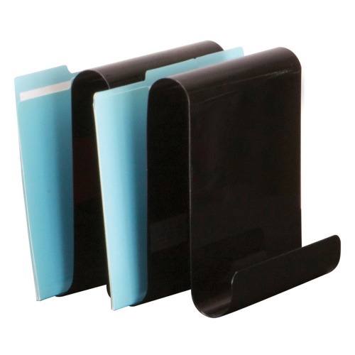 Photograph of the Safco Wave Desk Accessory, Desktop File Rack with 4 Upright Sections - (2 Colors Available)