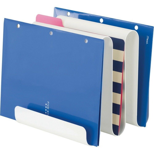  Safco Wave Desk Accessory, Desktop File Rack with 4 Upright Sections - (2 Colors Available)