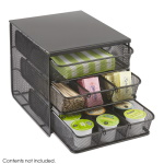 Safco Onyx Hospitality Organizer - 3 Drawer, Black - 3275BL ET11504