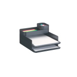 Safco Stacking Plastic Desktop Sorter Set, White ET11505