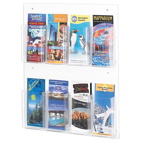  Safco Clear2c 8 Pamphlet Display, Clear - 5673CL