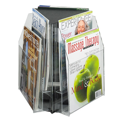  Safco Reveal 6 Magazine Tabletop Displays, Clear - 5698CL
