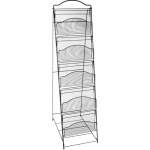 Safco Onyx Floor Rack 5 Pocket, Black - 6461BL ET11549