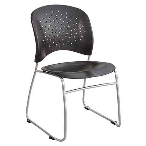 Photograph of Safco Reve Guest Chair Sled Base Round Back (Qty. 2) - (Black) 6804BL 