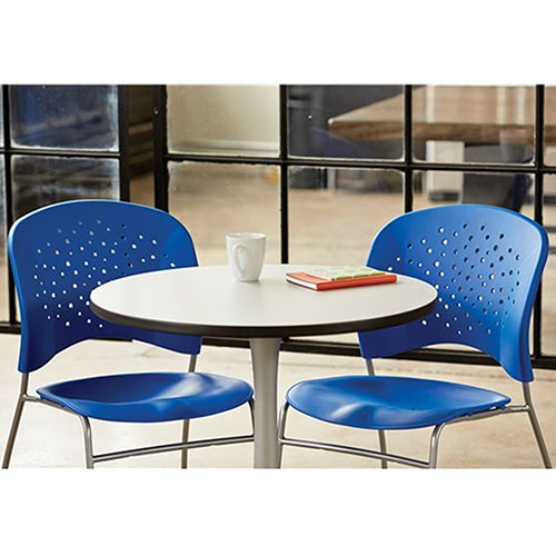 Photograph of the Safco Reve Guest Chair Sled Base Round Back (Qty. 2) - (4 Colors Available) 6804
