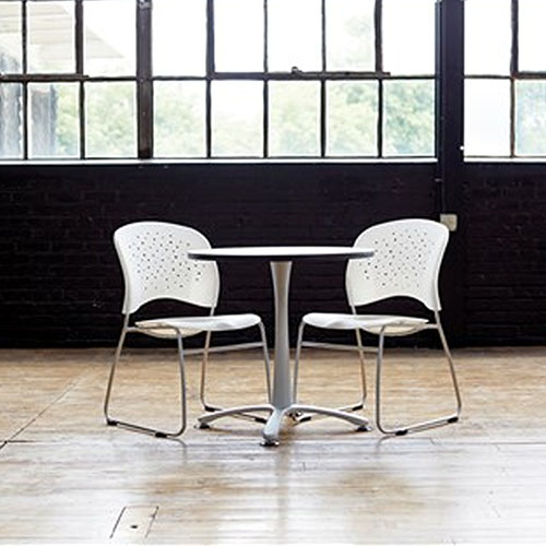 Photograph of Safco Reve Guest Chair Sled Base Round Back (Qty. 2) - (4 Colors Available) 6804
