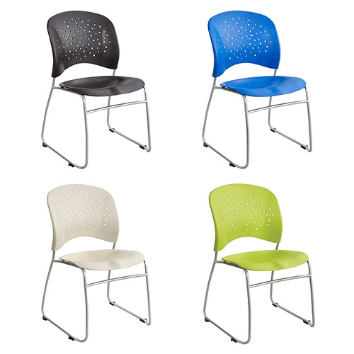  Safco Reve Guest Chair Sled Base Round Back (Qty. 2) - (4 Colors Available) 6804