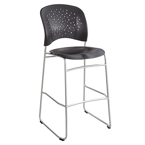 Photograph of Safco Reve Bistro-Height Chair Round Back - (Black) 6806BL