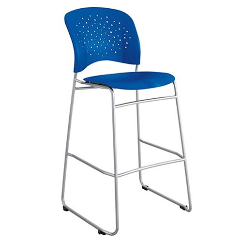 Photograph of Safco Reve Bistro-Height Chair Round Back - (Blue) 6806BU