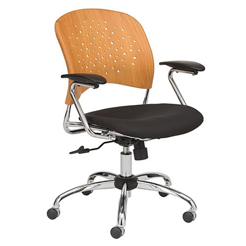 Photograph of Safco Reve Task Chair Round Plastic Wood Back - (Natural) 6809NA