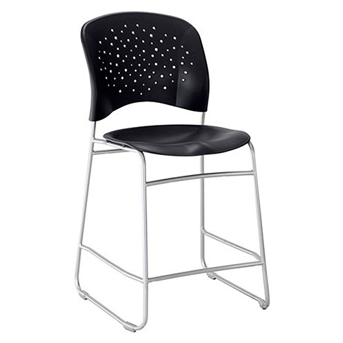  Safco Reve Counter Height Chair, Black - 6815BL