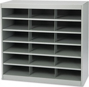 Safco EZ Stor Steel Project Organizer 18 Compartment 9264GR ES2208