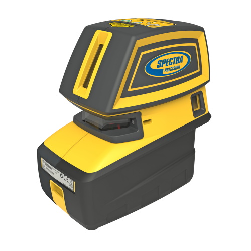 Photograph of the Spectra LT52G Point &amp; Line Laser Tool - LT52G eliminates the need for contractors to purchase two tools by combining a 5-beam pointer and a crossline laser into one product.