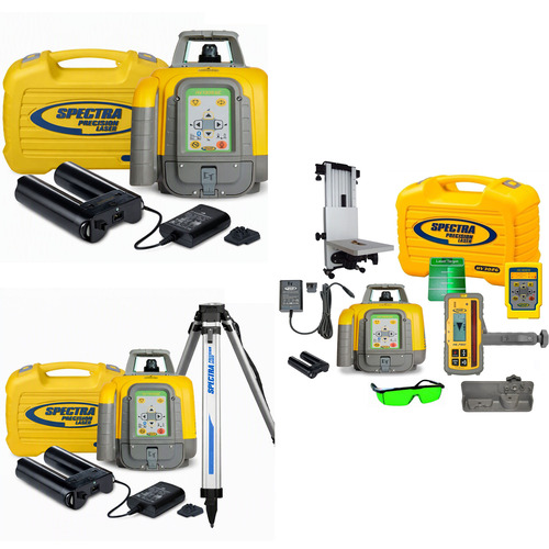  Spectra Precision HV1305GC Horizontal/Vertical Green Beam Rotary Laser - (3 Options Available)