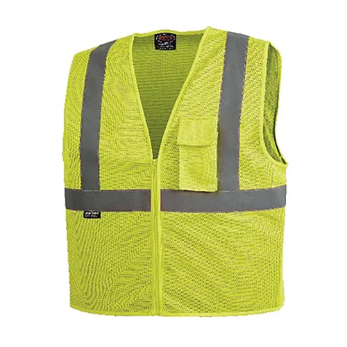  Pioneer Zip-Up Safety Vest, Hi-Vis Yellow/Green - Small to 4XL - V1060360U