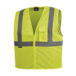 Pioneer Zip-Up Safety Vest - Hi-Vis Yellow/Green - Small to 4XL - V1060360U (7 Size Available) ET14207