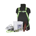 PeakWorks RK6 Series Reusable Roofer&#39;s Kits: Harness, Rope Grab, 25&#39; Vertical Lifeline, Roof Bracket - V8257272