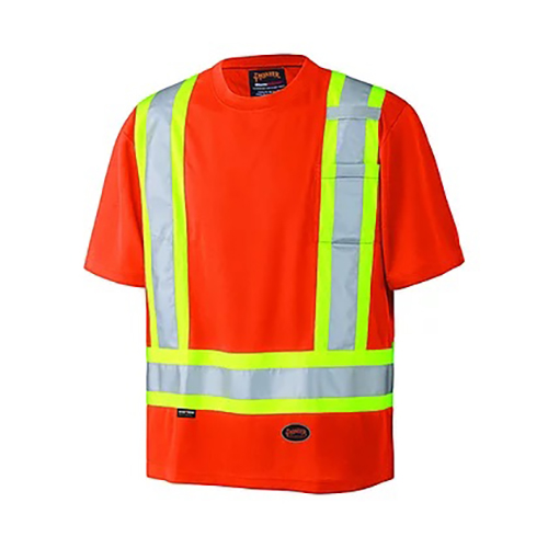  Pioneer Birdseye Safety T-Shirt, Hi-Viz Orange - Small to 5XL - V1051150U