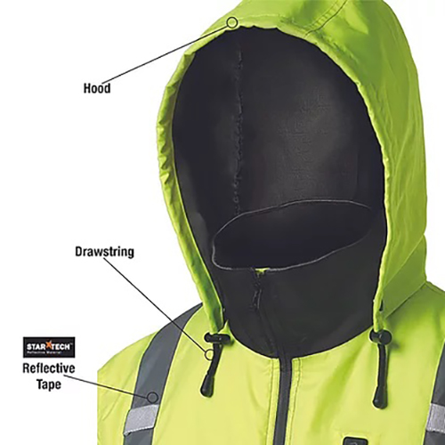 Photograph of Pioneer 5408AU Waterproof Heated Bomber Jacket, Hi-Vis Yellow - Small to 4XL - V1210160U