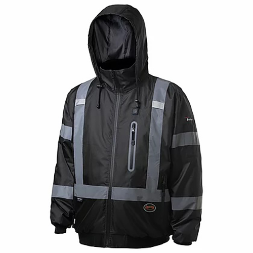 Pioneer 5409AU Waterproof Heated Bomber Jacket, Hi-Vis Black - Small to 4XL - V1210170U